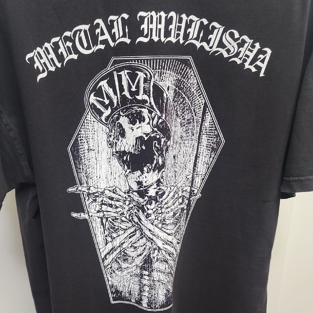 Metal Mulisha Thrashed Grunge Black Short Sleeve Tee - Picture 3 of 6